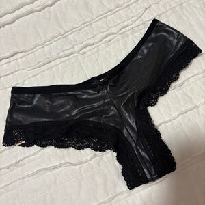 VS strappy faux leather very sexy lace panty